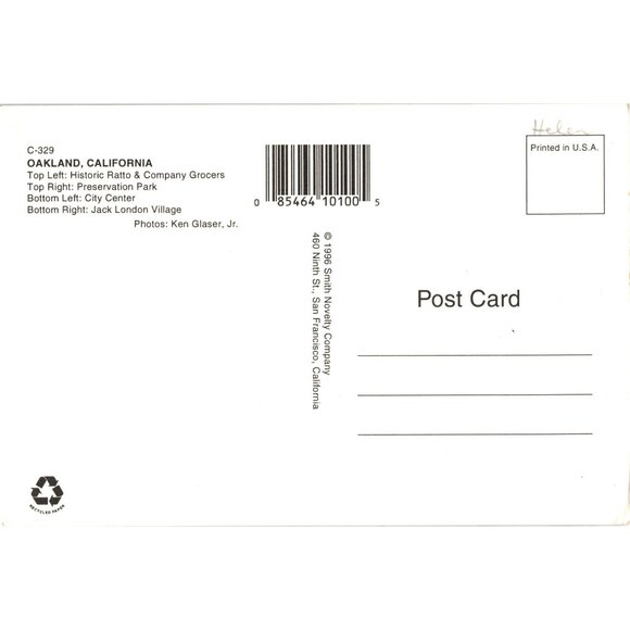 Oakland California Postcard Featuring Iconic Landmarks Historic Views - Picture 2 of 2